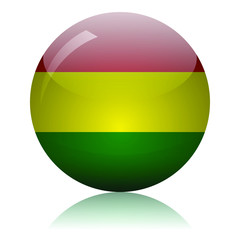 Bolivian flag glass icon vector illustration