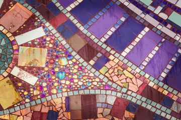 Background of mosaic ,color many items  textured