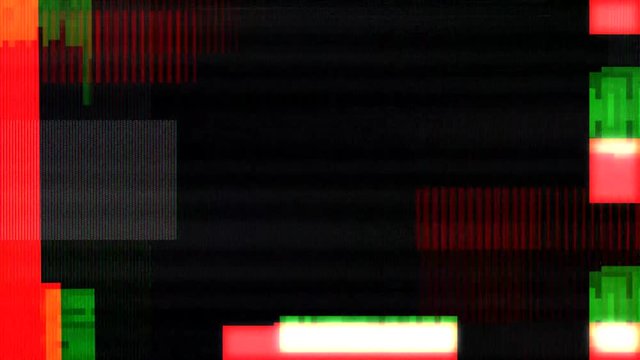 Glitch noise static television VFX. Visual video effects stripes background, tv screen noise glitch effect. Video background, transition effect for video editing, intro and logo reveals with sound. 1