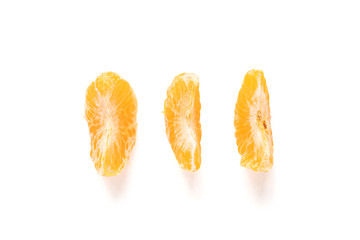 Three segments of Amorette mandarin orange