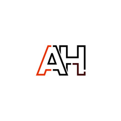 Letter AH logo icon design template elements