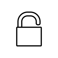 padlock - security icon vector design template