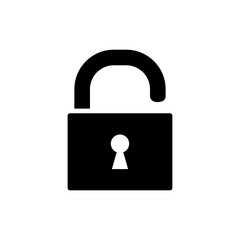 padlock - security icon vector design template