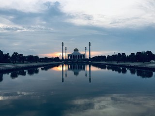 sunset on lake