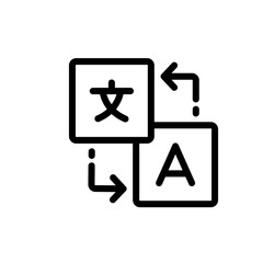 translate - translation icon vector design template