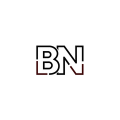 Letter BN logo icon design template elements