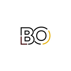 Letter BO logo icon design template elements