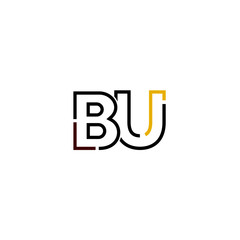 Letter BU logo icon design template elements