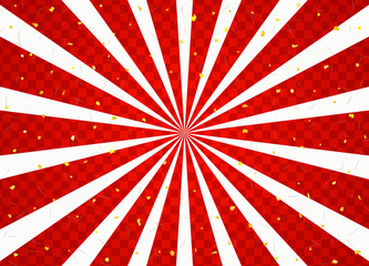 放射状の市松模様背景　和紙テクスチャ