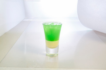 glass of  absinthe isolated on white