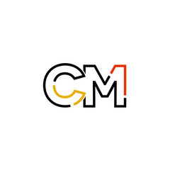 Letter CM logo icon design template elements