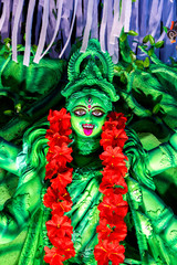 Hindu goddess Kali clay sculpture