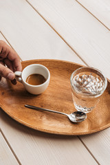 cup of americano coffee