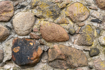 Stone wall of the old building