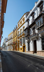 Fototapeta premium Streets in old central part of ancient town Ronda, Andalusia, Spain