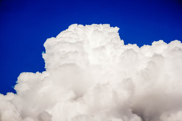 Clouds on blue sky background. Place for text or advertising