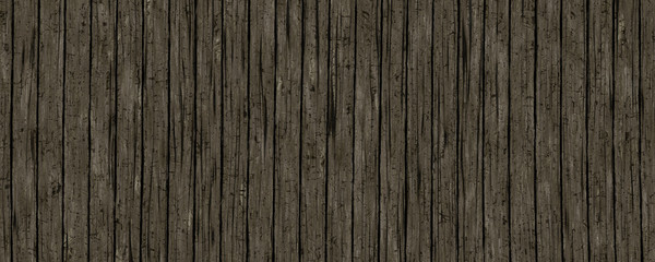 Wooden house wall texture background in dark brown