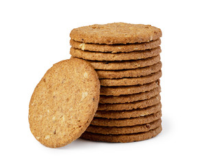 Oatmeal Cookie on a white background