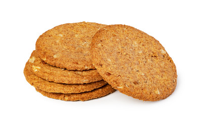 Oatmeal Cookie on a white background