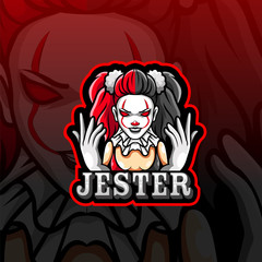 Jester mascot esport logo design. © REYYARTS