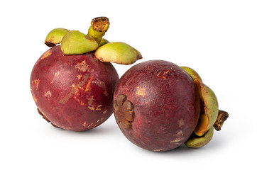 mangosteen on white background