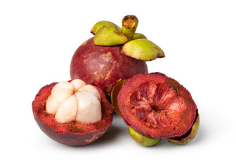 mangosteen on white background