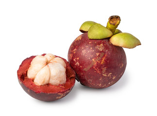 mangosteen on white background