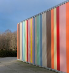 Modern architecture. Glass walls. Glass panels. Glass facade. Netherlands
