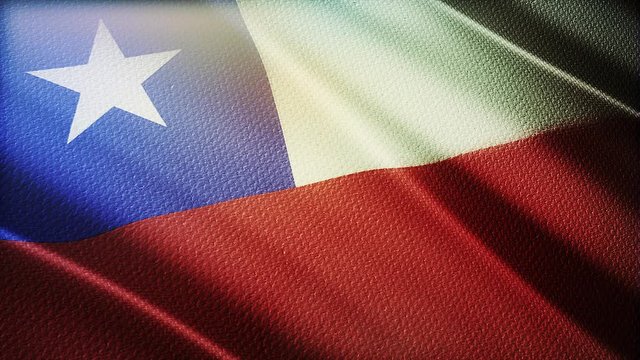 Flag of Chile Realistic 3D