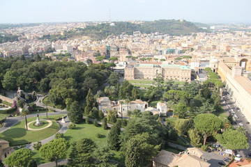 Fototapeta premium View of the street of Rome in the summer