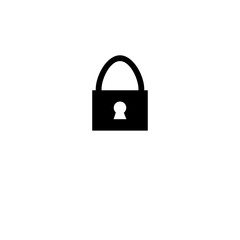 Lock icon. Door secure symbol.. Logo design element