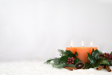 warm candlelight for advent and christmas