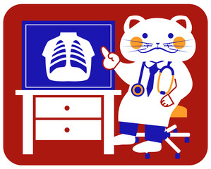 猫の医者 レントゲン