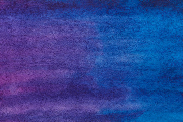 Abstract art background dark purple and navy blue colors. Watercolor painting on canvas.