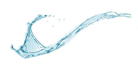 abstract water splash isolated white background 