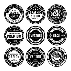 Premium Vintage Badge Design Set