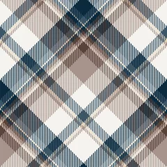Deurstickers Tartan Tartan Schotland naadloze geruite patroon vector. Retro stof als achtergrond. Vintage check kleur vierkante geometrische textuur.