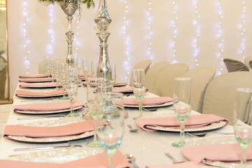 mesa de banquete decorada