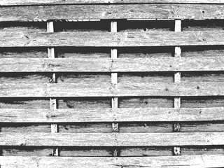 Distress old dry wooden texture. Black and white grunge background. Vector illustration