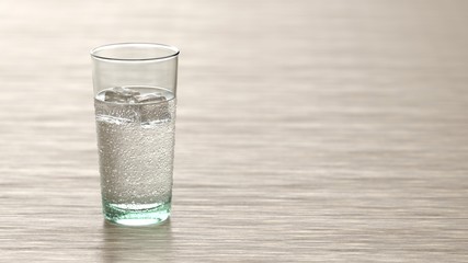 iced water drink in glass