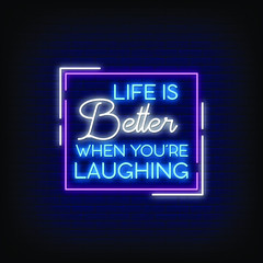 Life is Better Neon Signs Style text Vector