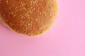 hamburger bun with sesame seeds