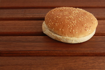 hamburger bun with sesame seeds