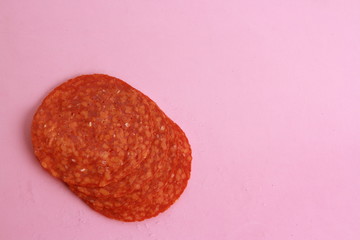 slices of chorizo from Pamplona