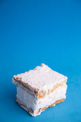 delicious pastel meringue white strudel