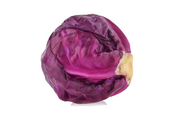 Obraz premium Purple cabbage isolated on white background