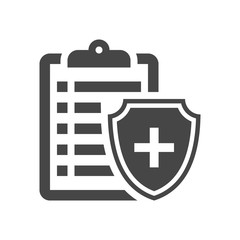 Medical insurance icon isolated on white background. Vector illustration.