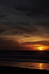 Naklejka na ściany i meble Miri, Sarawak / Malaysia - October 7, 2019: The beautiful beaches of Luak Bay and Tanjung Lubang during Sunset at Miri, Sarawak