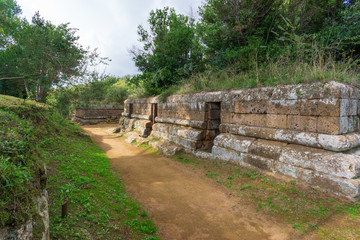 Etruscan necropolis (8th century b.C.) Cerveteri Rome Province, Italy. UNESCO World Heritage