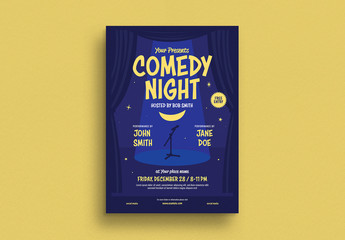Comedy Night Event Flyer Layout